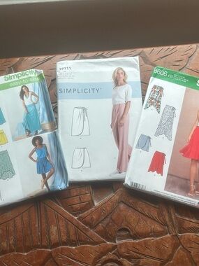 Simplicity Women's Wrap Skirt Patterns set of 3